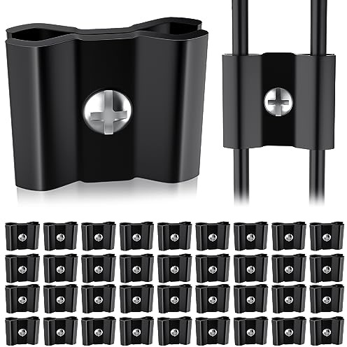 Tcevily 50 Pcs Gridwall Joining Clips Black Wire Grid Panel Connector Grid Panel Joiner Connectors Grid Wall Clamps Grid Connectors for Wall Grid Panels (50)