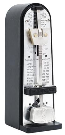 harayaa Mechanisches Metronom, präzises Track-Beat-Tempo, professionelles Metronom für Ukulele, Schlagzeug, Gitarre, Schwarz