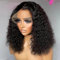 16 Zoll lockige Lace Front Perücke Echthaar vorgerupft für Frauen Kleberlos 13x4 Kinky Curly Bob Lace Frontal Perücken Echthaar 150% Dichte natürliche Farbe