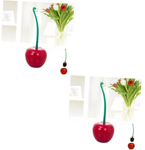 Warmhm 2pcs Modern Cartoon Bowl Brush Set Compact Brush Holder for Bathroom Toilet Rim Cleaner Odor Control Random Color