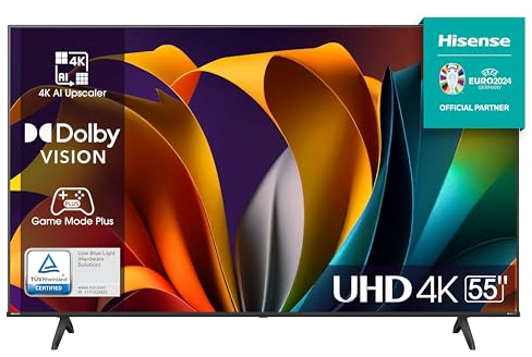 Hisense 55A6N - UHD 4K,VIDAA Smart TV, 55 Pulgadas, Dolby Vision, Modo Juego Plus, DTS Virtual X, Control por Voz televisor, Doble Control de Volumen, Auto ordenación Canales TDT (Nuevo 2024)