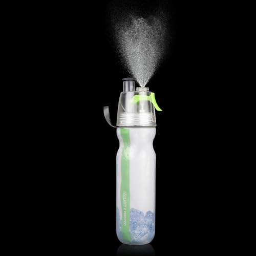 Water Bottle with Spray Mist,500ml Misting Water Bottle,Sport Water Spray Bottle with Flip Straw,Drinking Bottle for Outdoor Gym Hydration,for Cycling Climbing Fitness Hiking Mountaineering Cooling