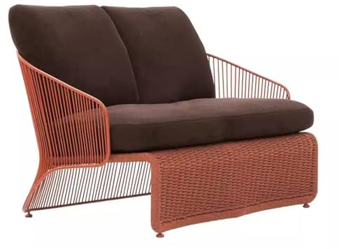 KPHYMOD Set Giardino Esterno Divanetto Da Giardino, Divano A 2 Posti In Rattan Per Tutte Le Stagioni, Set Di Mobili Da Giardino Per Esterno Per Balcone, Terrazza Sul Cortile, A Bordo Piscina