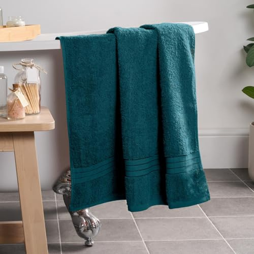Brentfords Face Cloth for Bathroom, Ultra Soft 100% Cotton High Absorbent Flannel Face Washcloth Quick Quy Spa Quality Face Towel Household Essentials 1 Piece, 30x30cm - Teal Green