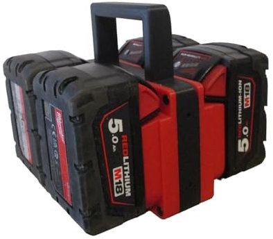 4PC Battery Carrier Holder for Milwaukee M18 Batteries Storage Tool Organiser