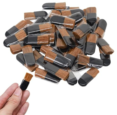 Lot de 50 mini pinceaux de maquillage jetables pour fard à joues, pinceaux à poudre libre, pinceau de maquillage, mini pinceau à fard à joues, petit pinceau à poudre, outils cosmétiques de voyage