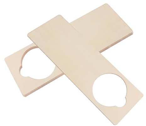 SHINEOFI 5pcs Blank Wooden Door Knob Hangers DIY Craft Painting Signs Home Decor Door Handle Tags for Hotels Offices Christmas and Halloween Decorations