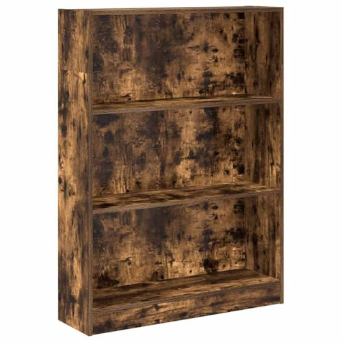 vidaXL Bücherregal Räuchereiche 80x24x109 cm Holzwerkstoff | Jede Menge Platz für deine Bücher und Kleinigkeiten, Schlanke Linien, die gut in moderne Wohnungen passen,
