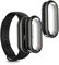 kwmobile Coque Compatible avec Xiaomi Mi Band 8 Coque - 2X Étui Cadre écran en Silicone pour Fitness Tracker - Noir