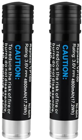 2Pack Awekamer 3.6V 4800mAh Ni-MH Replacement Battery for Black & Decker Versapak VP100 VP110 VP600 VP4000 S100 VP130 S110 VP230 VP321 VP368 VP510 VP130K VP650 VP660 VP940 383900-004 151995-02