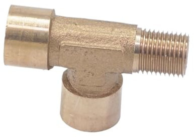 EKFBQBGW 1/8 Zoll BSP Innengewinde x 1/8 Zoll BSP Innengewinde x 1/8 Zoll BSP Außengewinde T-Stück, 3-Wege-Rohrverschraubung Messing, Anschlussstück for Wasser, Kraftstoff, Gas