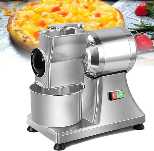 Vituord Grattugia Elettrica per Formaggio, Grattugia Rotante per Formaggio in Acciaio Inox da 550 W, con Contenitore, Macina Burro, per Formaggio, Burro, Peperoncino, Crusca di Pane, Noci