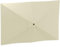 Outsunny Auvent de remplacement pour parasol de 6 baleines, toile de rechange pour parasol UPF 50+ pour cour, jardin, plage, 3 x 2 m, beige