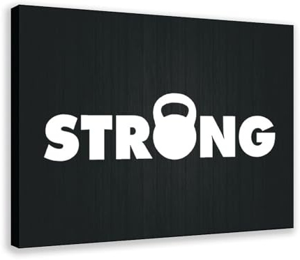 Kraftsport-Motivation Kettlebell, starkes Poster, Leinwandposter, Wandkunst, Dekordruck, Bild Gemälde für Wohnzimmer, Schlafzimmer, Dekoration, Rahmen: 60 x 90 cm