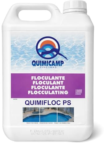 TECHZOCO Floculante Liquido para Piscinas, Clarificador Agua, Eliminador turbidez, Agrupa partículas en suspensión facilitando eliminación, Fabricado en España, Forma Liquido, Contiene 5 litros