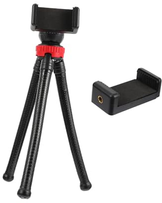 VANZACK Adjustable Camera and Phone Tripod with Screw and Phone Clip Corrosion-resistant Stand for DSLR Smartphones Vlogging Live Streaming and Group Photography