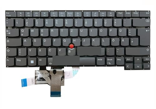 SONGOZD UK GB Italiano German Tastatur mit Hintergrundbeleuchtung für ThinkPad T14s Gen 2 X1 für Extreme 4th P1 4 5 6 21DC 21FV TrackPoint Tastaturen(GR Gray Backlit)