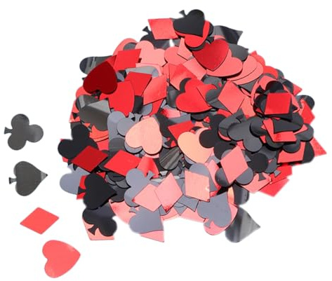 TOYANDONA Lustige Poker Konfetti Streudeko 90g Plastik Poker Schnipsel für Geburtstag Tischdekoration und Hochzeitsfeier Zufälliger Stil