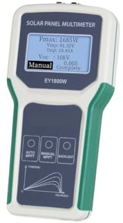 Multimètre for panneau photovoltaïque EY1800W, testeur de puissance for panneau solaire MPPT, module photovoltaïque 120