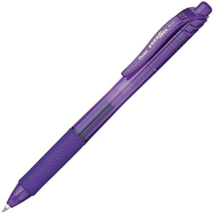 Pentel stylo-roller à gel EnerGel-X BL107, violet