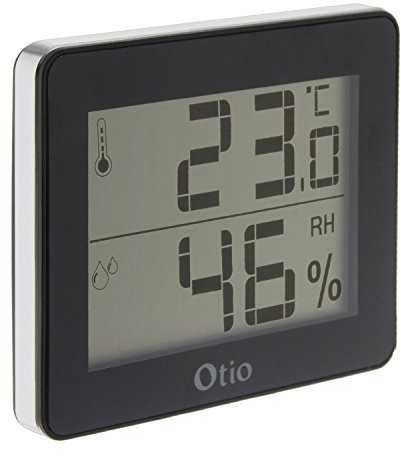 Thermomètre hygromètre noir - écran LCD - Otio