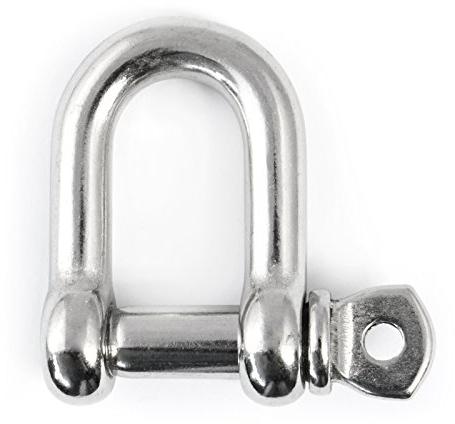 Schäkel 4mm Standard gerade Rundschäkel 100 Stk. Edelstahl M4 Schaekel Edelstahl M4 V4A Drahtseil Inox V4A Va Rostfrei zum Seegeln AISI 316 Edelstahlschäkel Verbinder