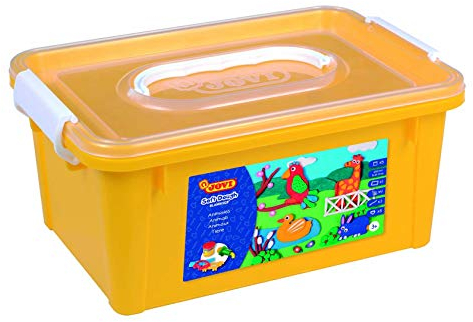Jovi Blandiver Knetset, extra weiche Knetmasse für Kinder ab 3 Jahren, 5 Farben & Zubehör: Tierförmchen