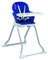 Be Cool Flat Trona Alta Plegable, Chasis Aluminio, con Bandeja y Sobrebandeja, Respaldo Reclinable, Color Royal