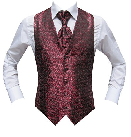 MMUGA Festliche Hochzeitswesten Set mit Plastron