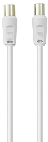 Belkin F3Y054BF2MWHT Cavo Antenna M/F, 75 dB, 2 m, Bianco