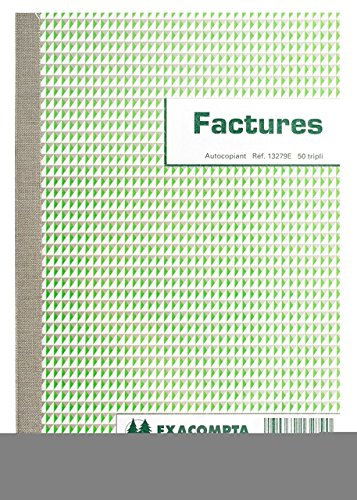 EXACOMPTA Lot de 3 Manifolds Factures 210 x 148 mm dupli autocopiant 50 feuillets