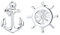 Elli Ohrringe Damen Anker Steuerrad Maritim in 925 Sterling Silber