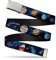 Buckle-Down Unisex-Erwachsene Web Belt 1.25 Grtel, The Big Bang Theory Planeten/Space, 3 cm Breit-Passt Oben-107 cm Pant Größe