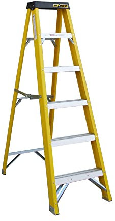 6 Tread Heavy Duty Fibreglass Step Ladder | Electricians GRP Step Ladder 30,000v