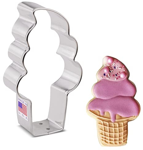 Ann Clark Cookie Cutters Soft Serve Ice Cream Cone Cookie Cutter, 10.16 cm
