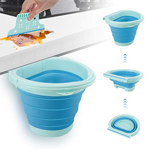 Eleganted Faltbarer Mülleimer, 4L Wand Abfalleimer für Küche, Auto, Bad, Büro und Schlafzimmer (Blau)