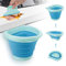 Eleganted Cubos de Basura Contenedor Colgante para Cocina Plegable 4L Bote de Basura Basurero Extraible para la Cocina, Dormitorio y Coche (Azul)