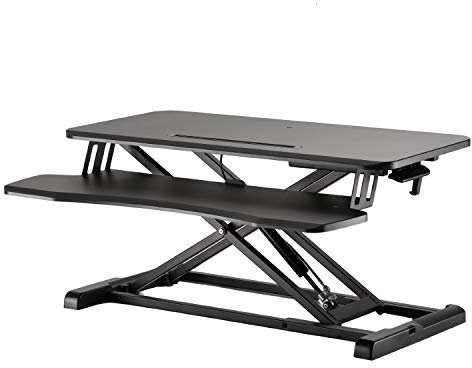 Ewent - Monitor Halterung für den PC - Mit Erhöhter Tastaturablage - Für den Einsatz zu Hause und im Büro - Größe 80 x 61,5 x 50,5 cm und Verstellbare Höhe 10/15 cm - Farbe Schwarz