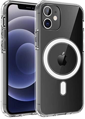HiChili Clear Case with Mag-Safe for iPhone 11 Pro Max Hülle, Phone Case Built in Magnet Circle Slim Soft TPU Bumper PC Back Cover for iPhone 11 Pro Max [Shockproof][Anti-Yellowing], Transparent