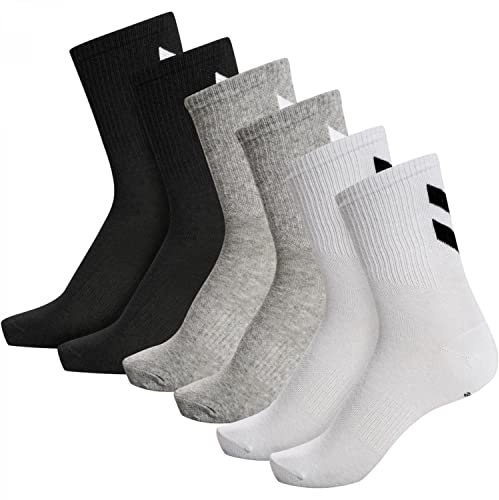 hummel Unisex hmlChevron 6-pack Socks, White, Size 12