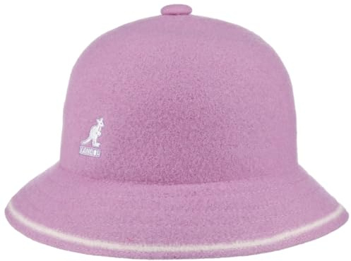 Kangol Stripe Casual Schlapphut Hut Wollhut Filzhut Stoffhut Herrenhut Damenhut Damen/Herren - Musikerhut Winter Herbst-Winter - XL (60-61 cm) rosa