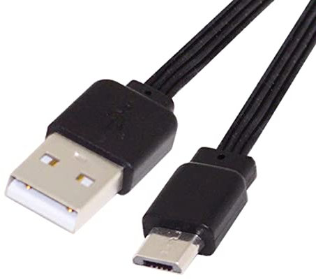 cablecc Cable FPC plano delgado de datos USB 2.0 tipo A macho a micro USB macho de 13 cm para FPV, disco y teléfono