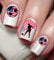 USA Soccer Fan Nail Art Decal Sticker