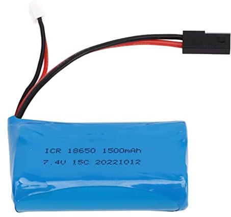 VGEBY Lithium Battery, 18650 7.4V 1500mAh Lithium Battery with 5500 Plug Replacement Battery for RC Car Airplane Ship Model Toy