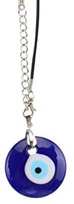 Jagowa Evil Eye Pendant Necklace Blue Evil Eye Necklace Resin Leather Rope Chain Lucky Necklace Jewelry Accessories