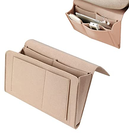 Bett Organizer, Filz Betttasche Zum Einhängen Bettorganizer Einhängen Bedside Organizer Für Handy, Brille, Buch, Fernbedienung