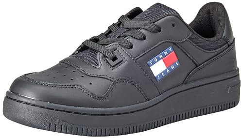 Tommy Jeans Tjw Retro Basket Ess En0En02505, Sneaker, Donna, Nero (Triple Black), 42 EU