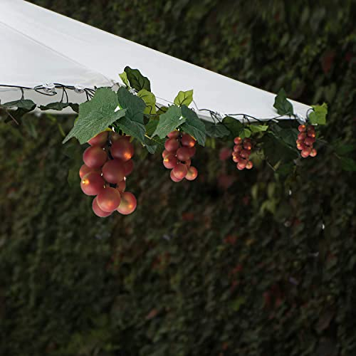 SUAVER Lichterkette Außen Solar 80LED Trauben Solar Garten Glühlampen Wasserdicht Hängend Solarlaterne für Balkon Terrasse Haus Hochzeit Party Outdoor Deko (Lila)