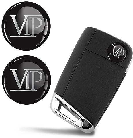 SkinoEu 2 adesivi per chiavi VIP Ø14 mm per telecomando auto, moto, logo chiave badge tuning KSK 23