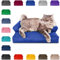PatchHome Katzenbett – Oeko-TEX Zertifiziert – Katzenmöbel – mit recyceltem Styropor gefüllt – Katzensofa – Made in Germany – 50x40x15 cm – Blau